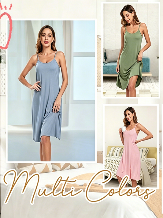 Adjustable Strap Dress Built-in Bra