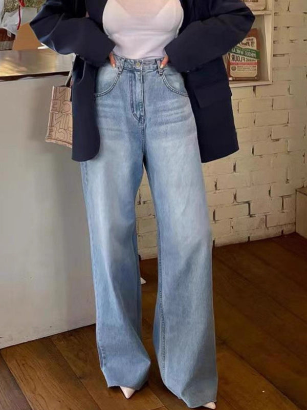 Heart-Shaped Print Boyfriend Jeans