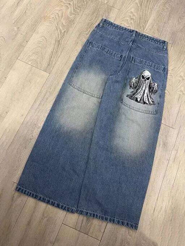 American Street Skull Boyfriend Jeans