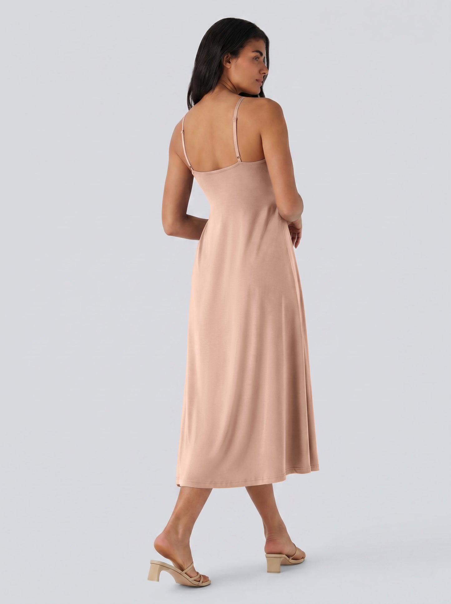 Adjustable Strap Dress Built-in Bra
