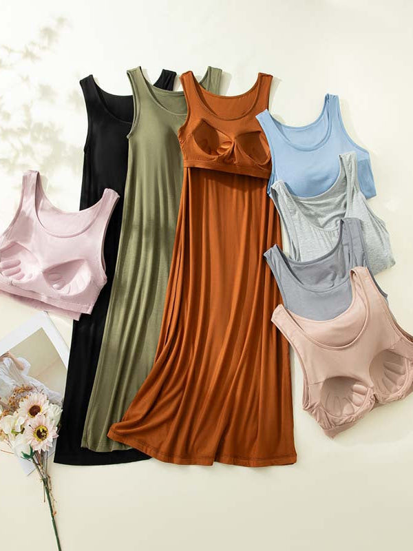 Loose Camisole Dress with Built-in Bra