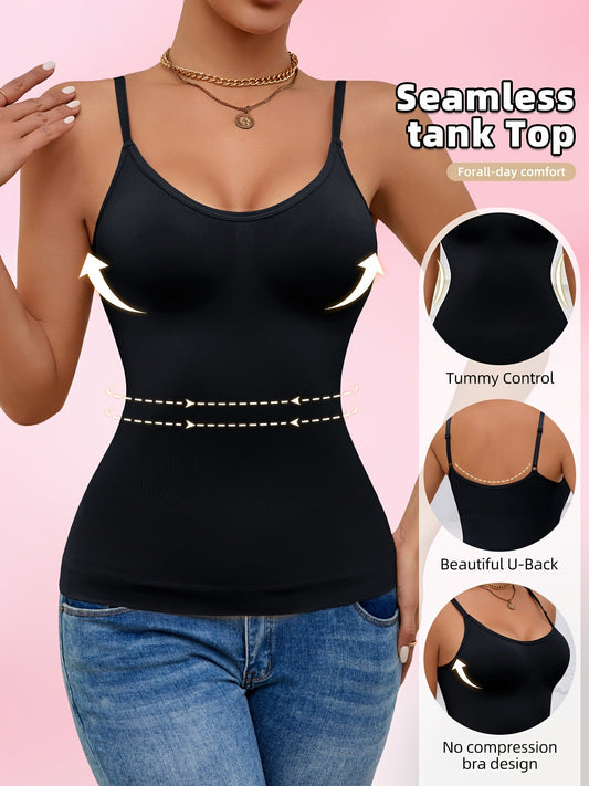 Seamless U-Back Top with Built-in Bra