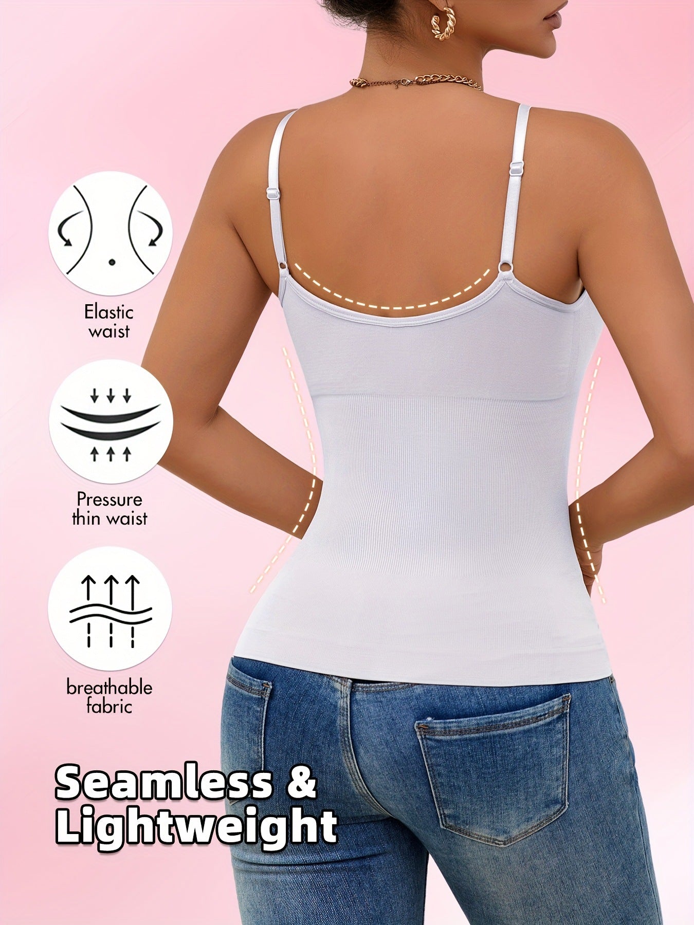 Seamless U-Back Top with Built-in Bra