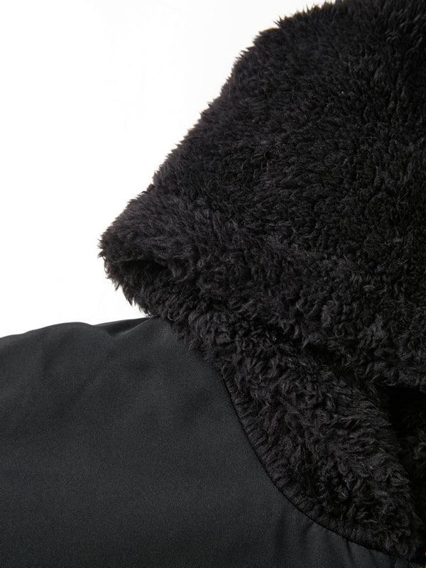 Reversible Oversize Fleece Hooded Jacket