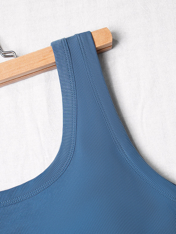 Padded Wide Shoulder Straps Tank Top