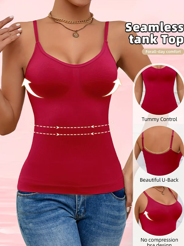 Seamless U-Back Top with Built-in Bra