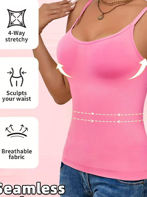 Seamless U-Back Top with Built-in Bra