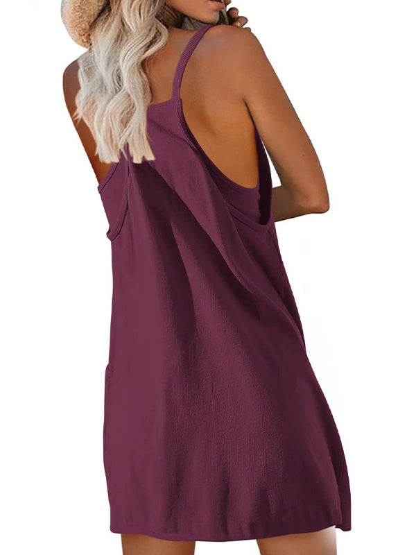 Womens Workout Romper Dress With Pocket