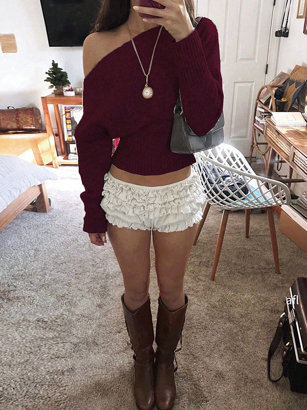 Loose Off-The-Shoulder Long Sleeve