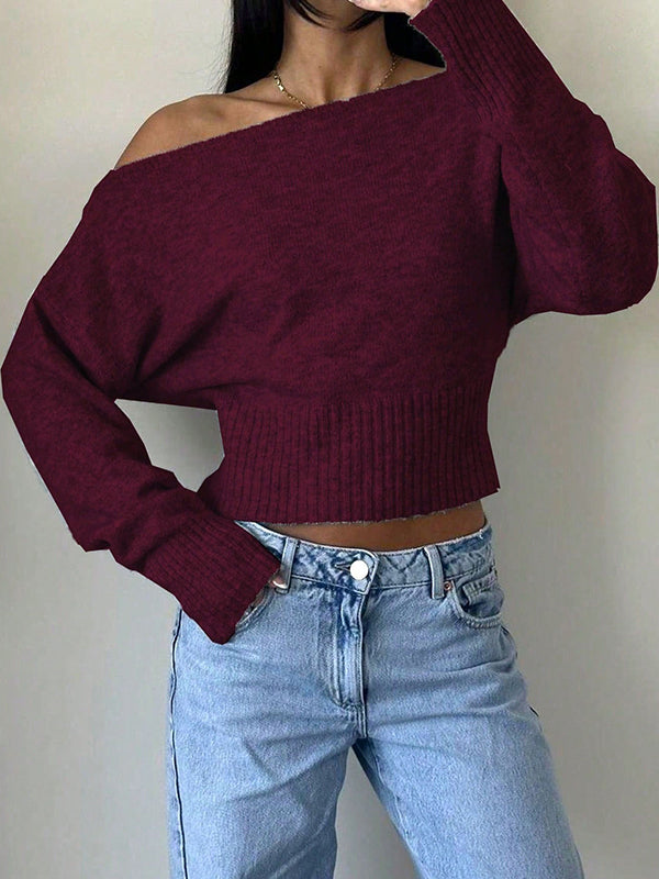 Loose Off-The-Shoulder Long Sleeve