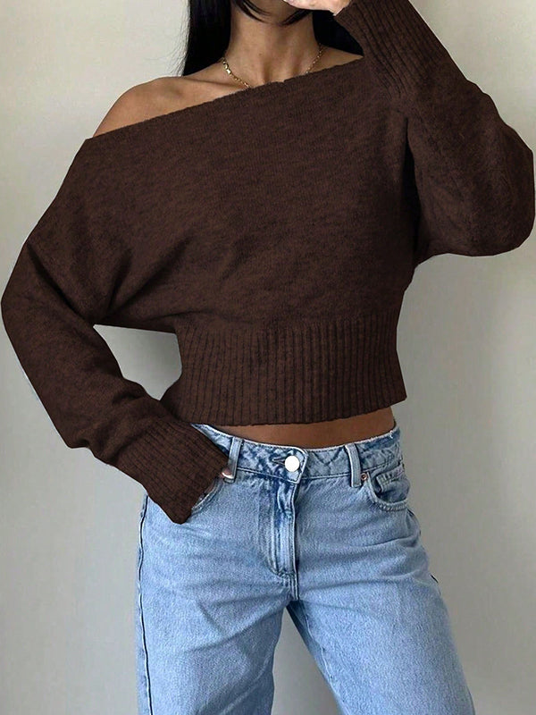 Loose Off-The-Shoulder Long Sleeve