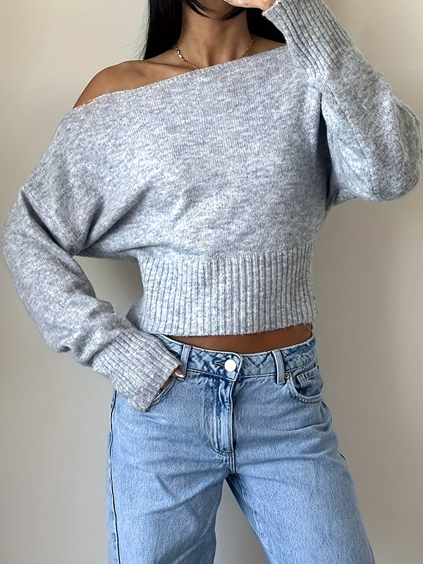 Loose Off-The-Shoulder Long Sleeve