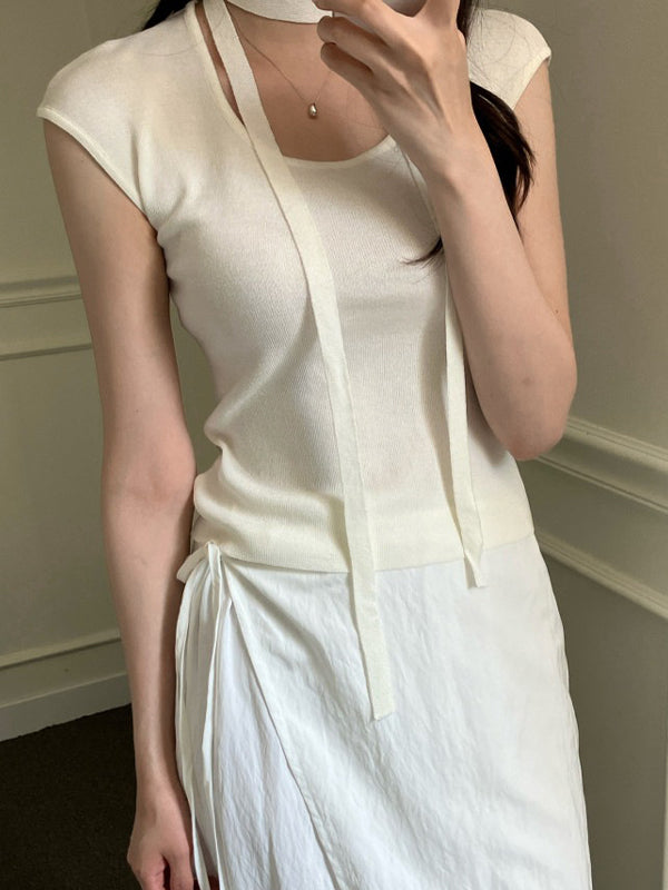 Fitted With A Sash Short Sleeve