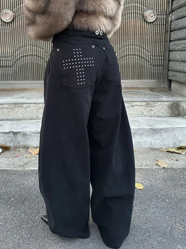 Dark Cross Boyfriend Jeans