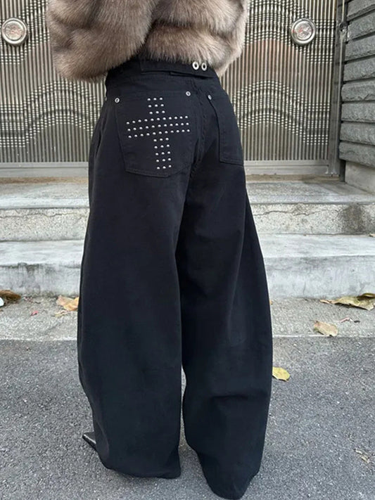 Dark Cross Boyfriend Jeans