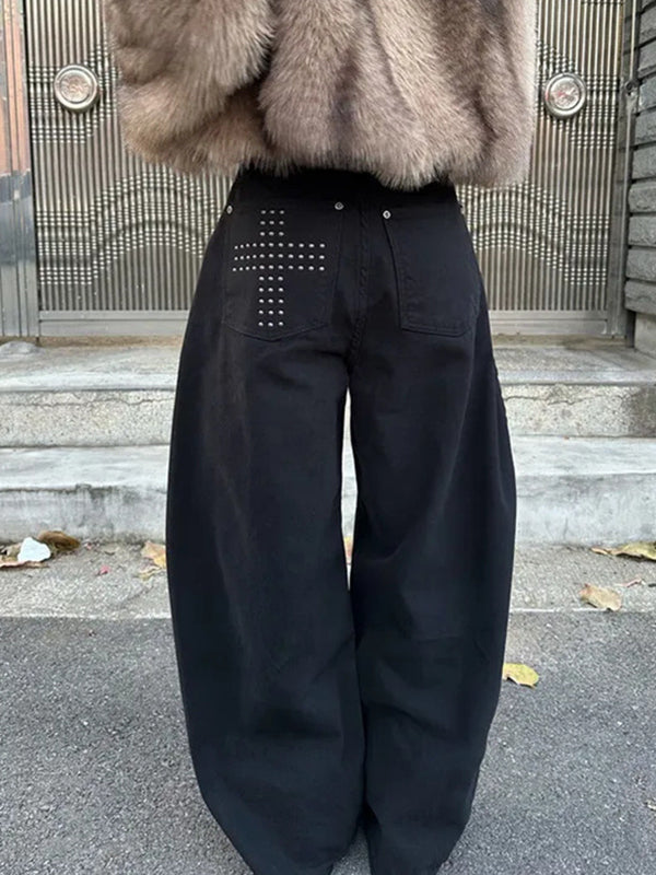 Dark Cross Boyfriend Jeans