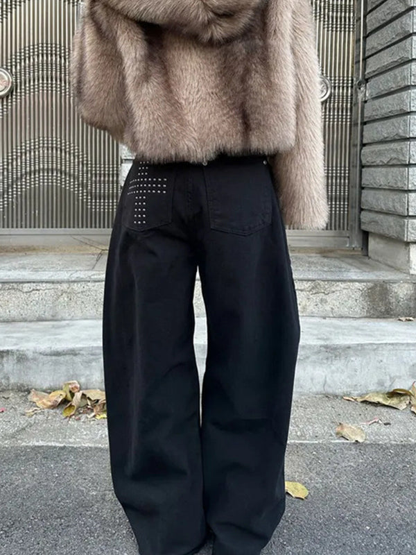 Dark Cross Boyfriend Jeans