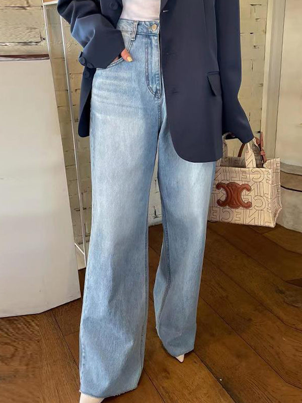 Heart-Shaped Print Boyfriend Jeans
