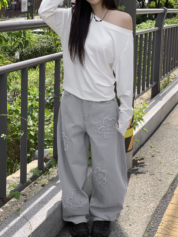 Vintage Frayed Edges Boyfriend Jeans