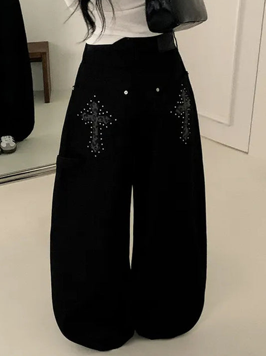 Pocket-Style Workwear Boyfriend Jeans
