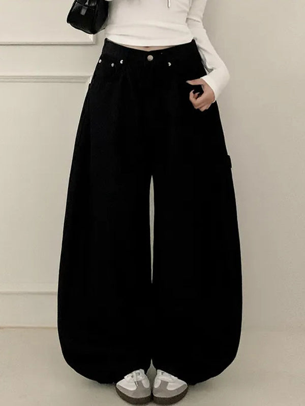 Pocket-Style Workwear Boyfriend Jeans