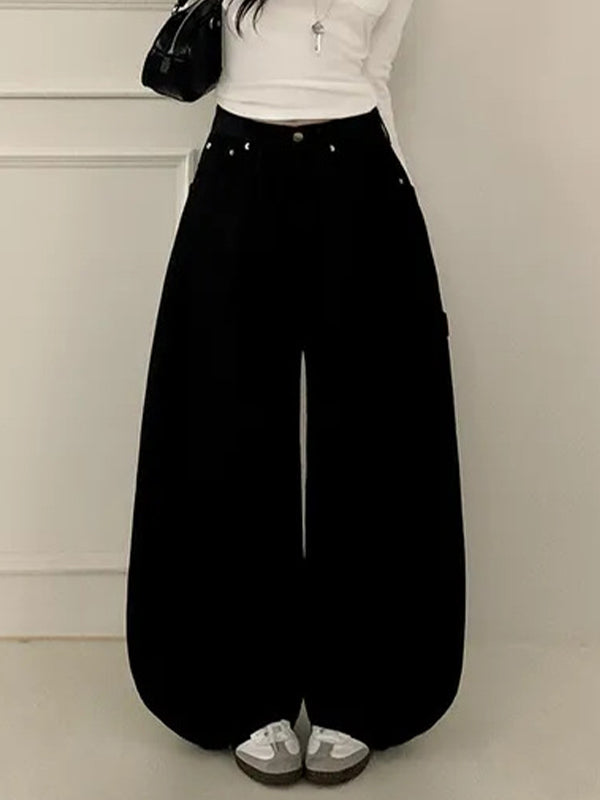 Pocket-Style Workwear Boyfriend Jeans