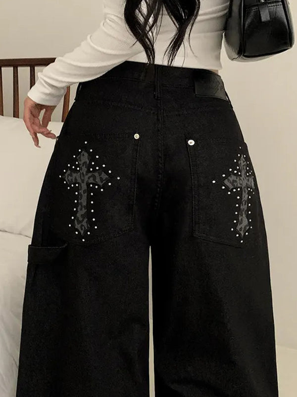 Pocket-Style Workwear Boyfriend Jeans