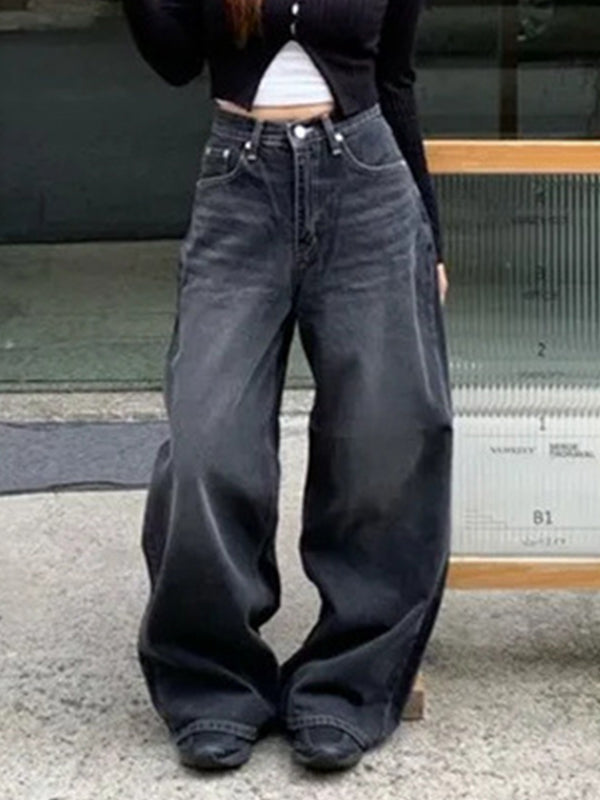 Pocket Bow Print Boyfriend Jeans