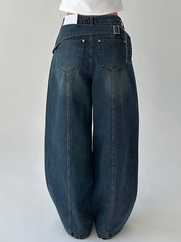 Wide-Leg Casual Boyfriend Jeans