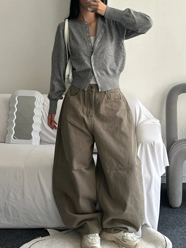 Casual Relaxed Boyfriend Jeans