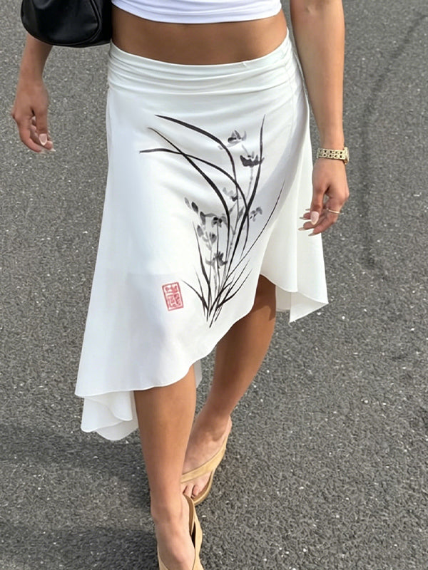 Floral Print Maxi Skirt