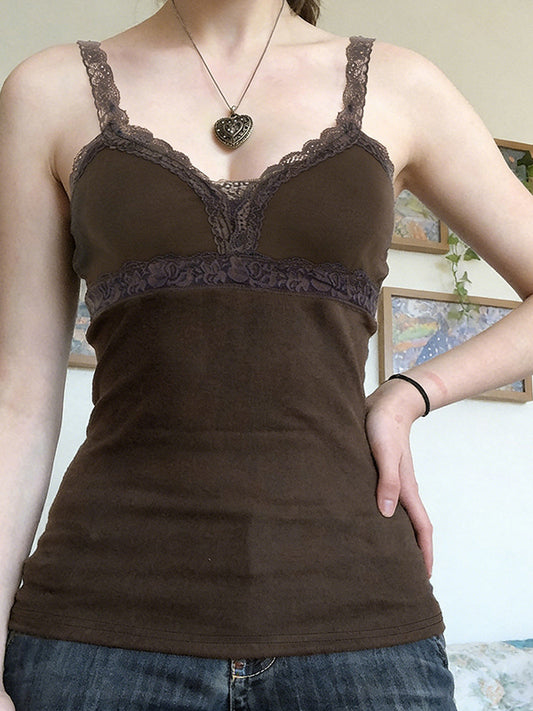 Vintage Lace Patchwork Cami Top
