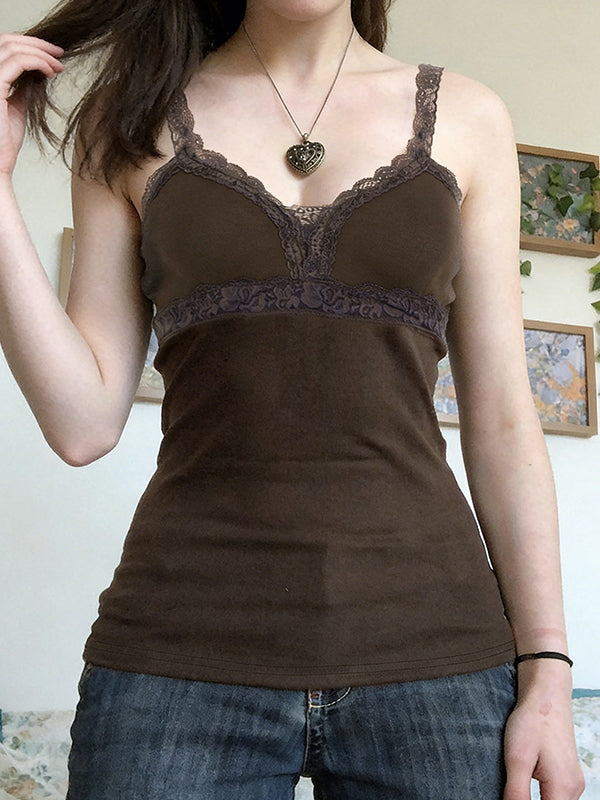Vintage Lace Patchwork Cami Top