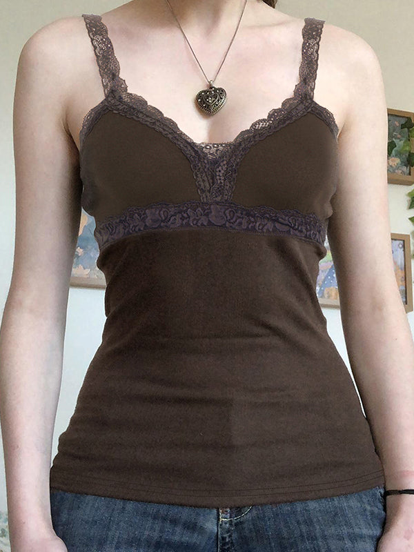Vintage Lace Patchwork Cami Top