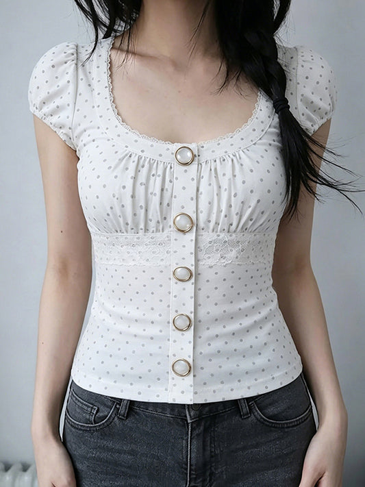 Sweet Young Girl Short Sleeve