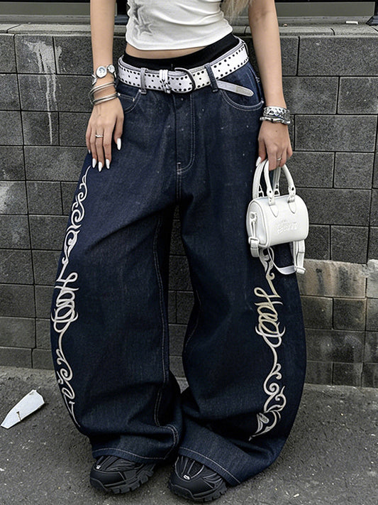 Custom Prints Boyfriend Jeans