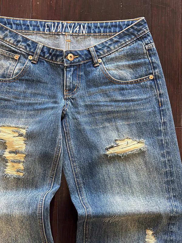 Vintage Angel Wings Boyfriend Jeans
