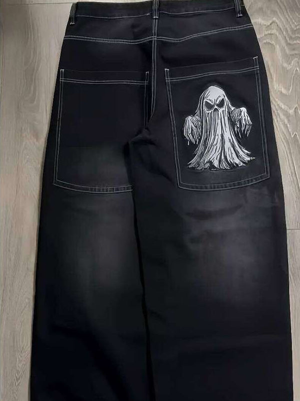 American Street Skull Boyfriend Jeans