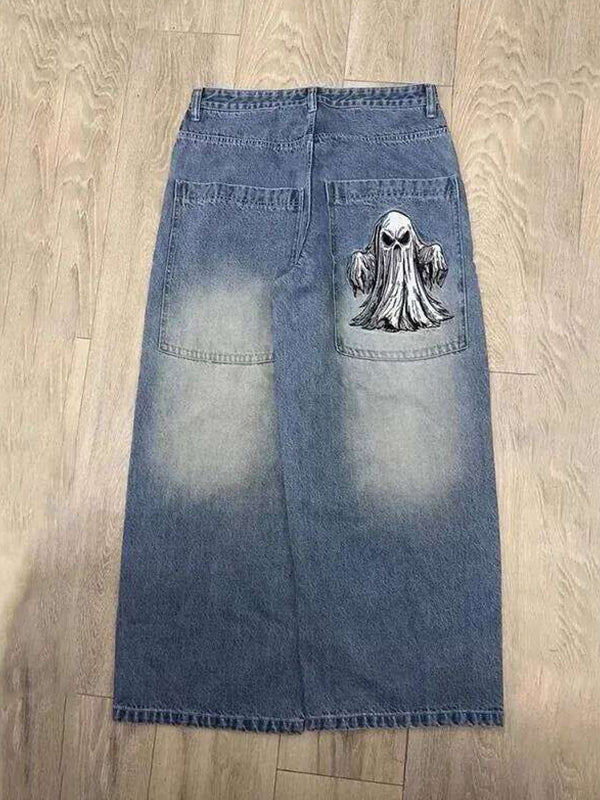 American Street Skull Boyfriend Jeans
