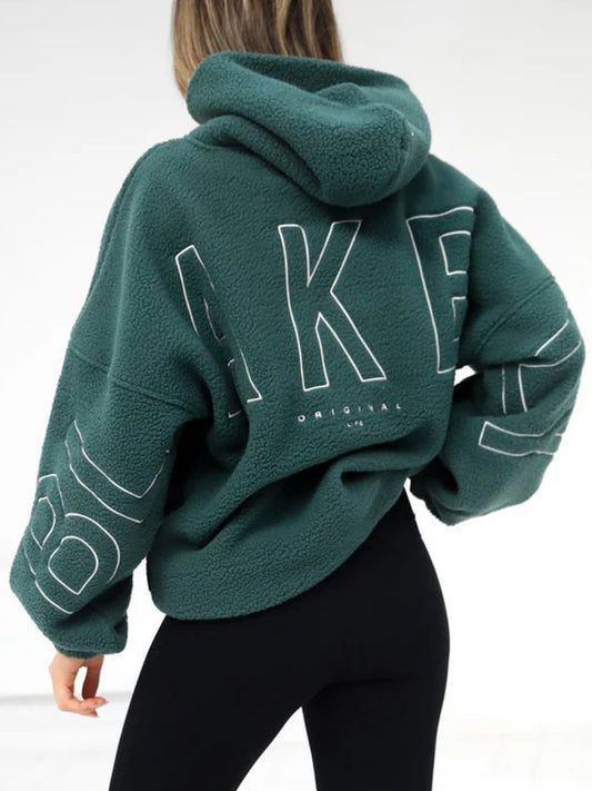 Letter Print Oversized Hoodie