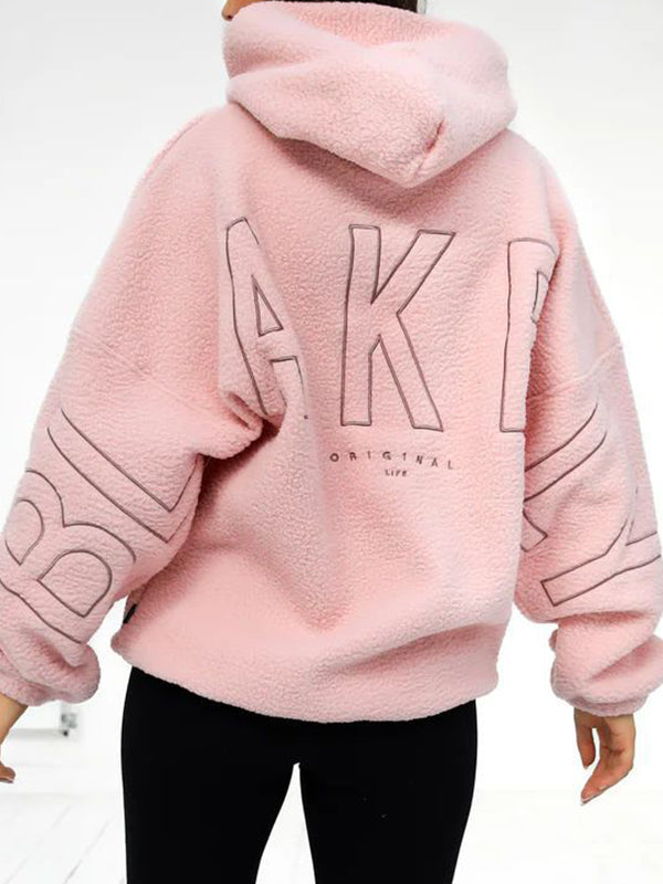 Letter Print Oversized Hoodie