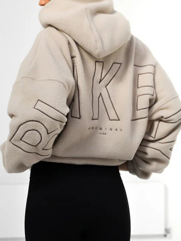 Letter Print Oversized Hoodie