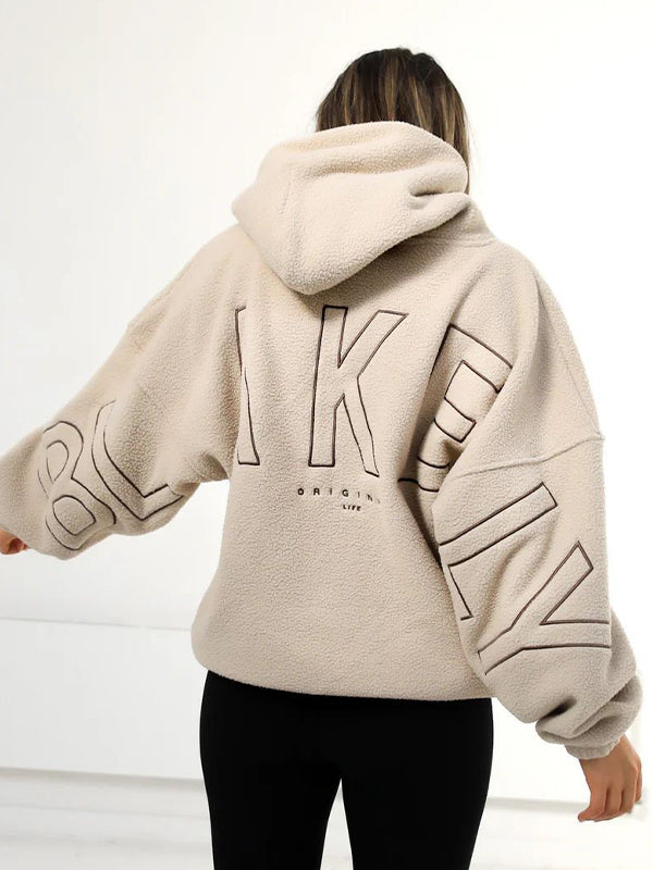 Letter Print Oversized Hoodie