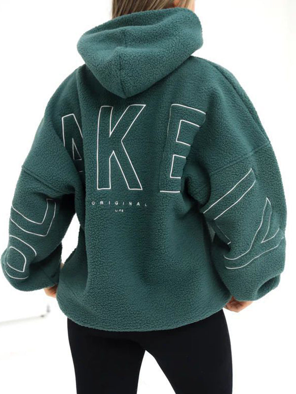 Letter Print Oversized Hoodie