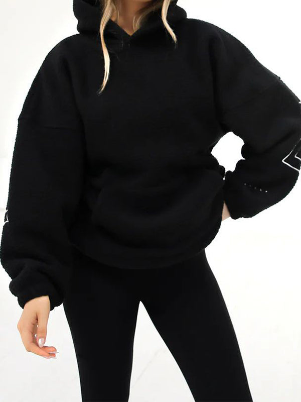 Letter Print Oversized Hoodie