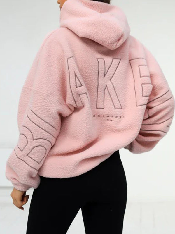 Letter Print Oversized Hoodie