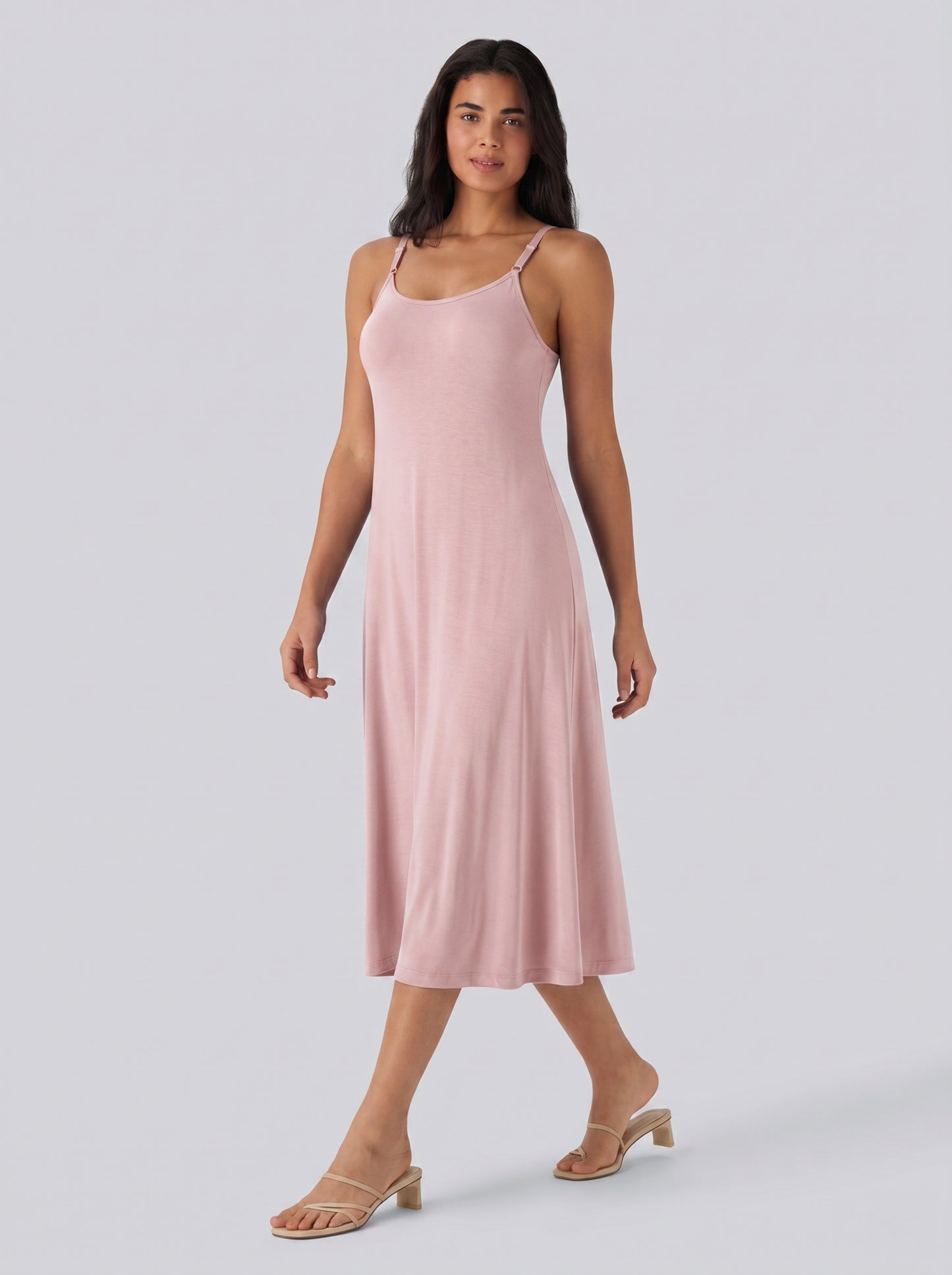 Adjustable Strap Dress Built-in Bra