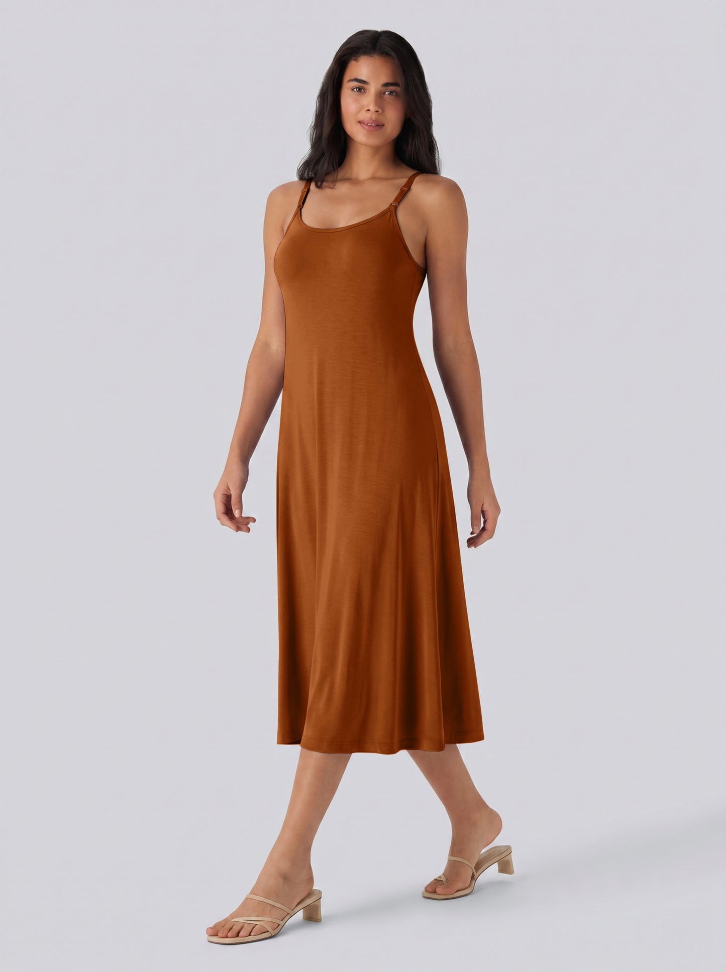 Adjustable Strap Dress Built-in Bra