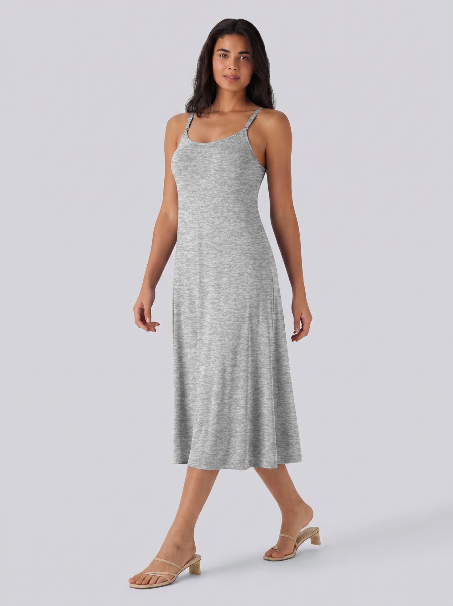 Adjustable Strap Dress Built-in Bra