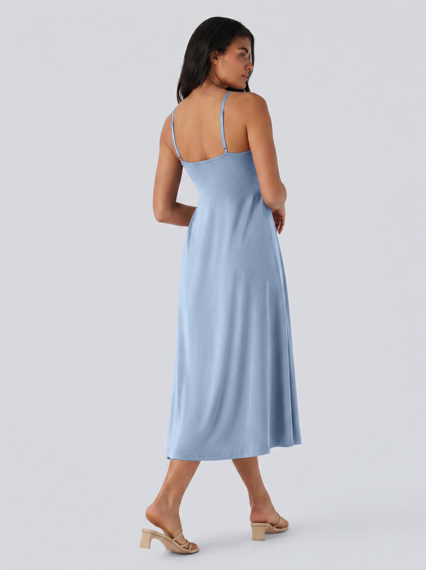 Adjustable Strap Dress Built-in Bra